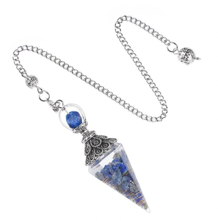 Kyvadlo Orgonitové Vintage Lapis Lazuli - orgonit kyvadlo na veštenie a energiu
