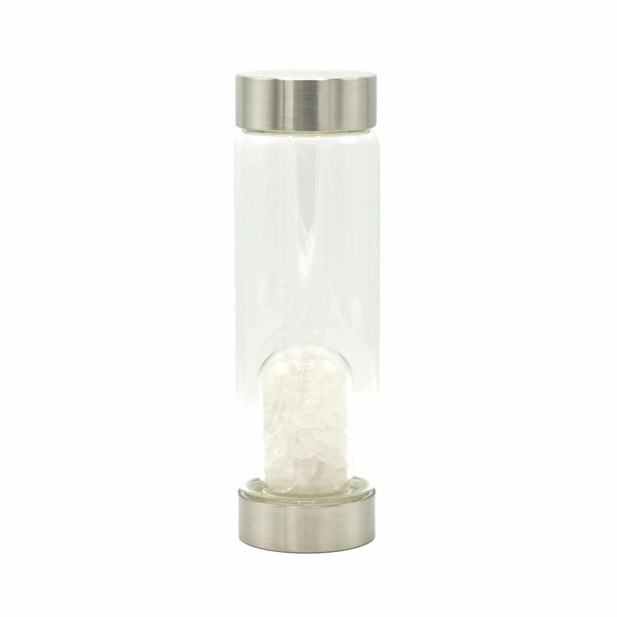 Sklenená fľaša Crystal Infused na vodu s Kúskami Krištálu, 500ml