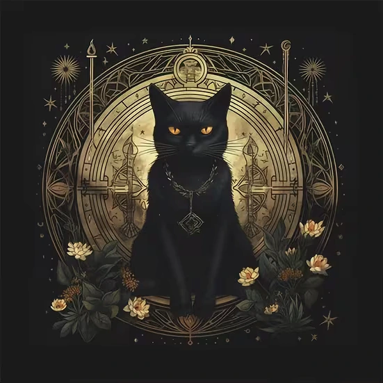 Obrus, plátno na veštenie Mystic Mačka