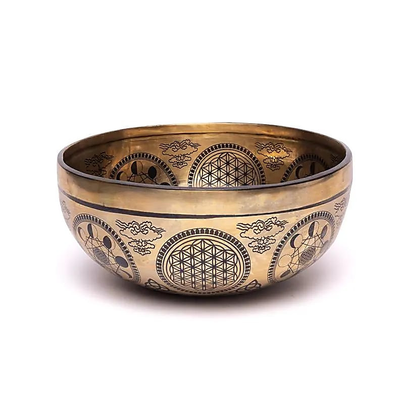 Tibetská Misa Liečivá Gravírovaná Metatronová Kocka 24 cm