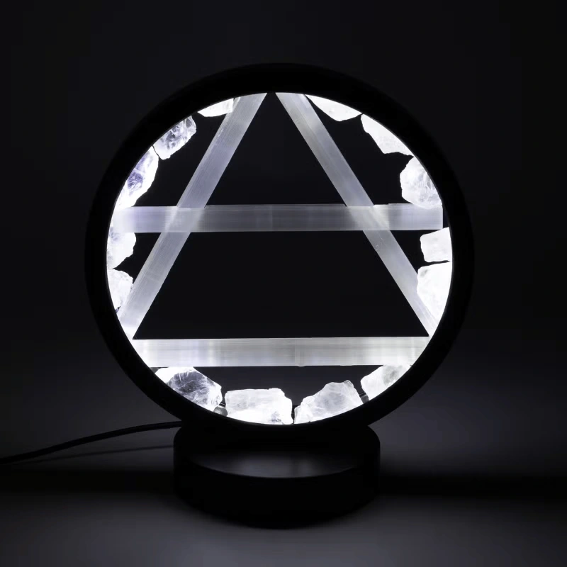 Lampa Drahokamová - Zen Spirit - Krištáľ a Selenit 1