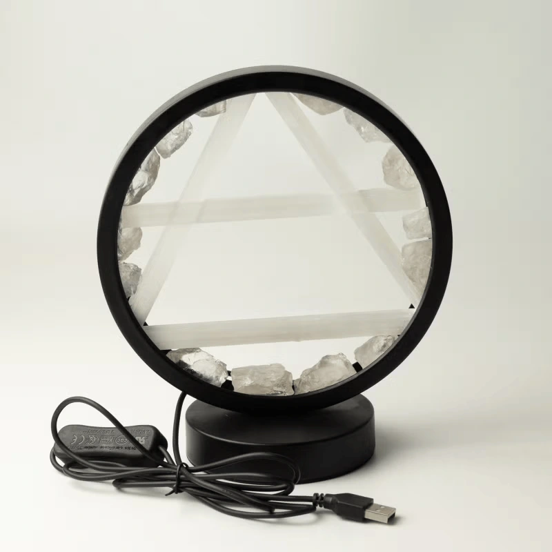 Lampa Drahokamová - Zen Spirit - Krištáľ a Selenit 2
