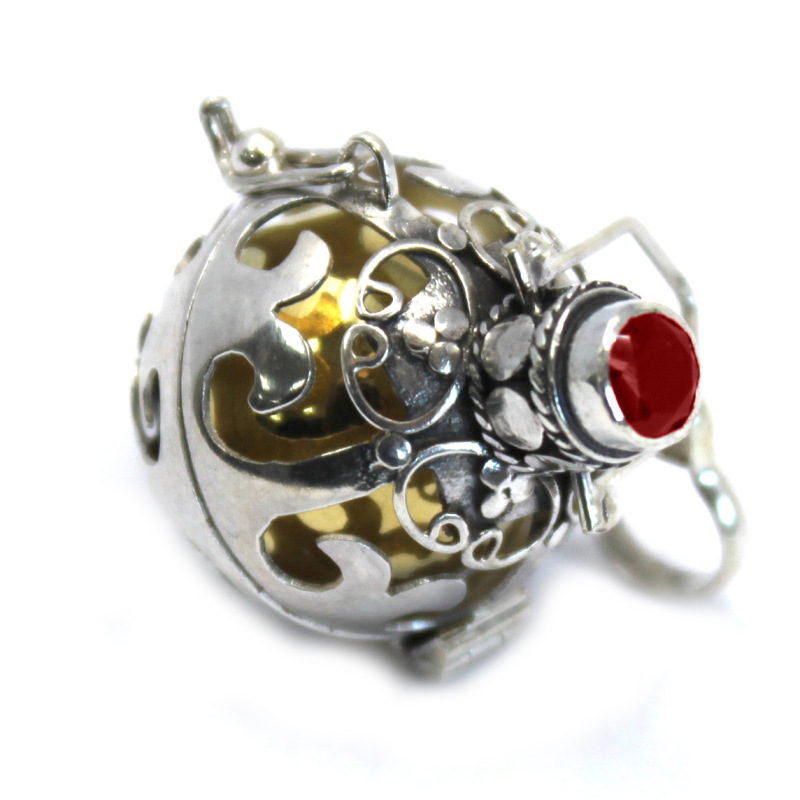 Anjelsky Zvonček s Rolničkou - Ochranný Strieborný prívesok 1