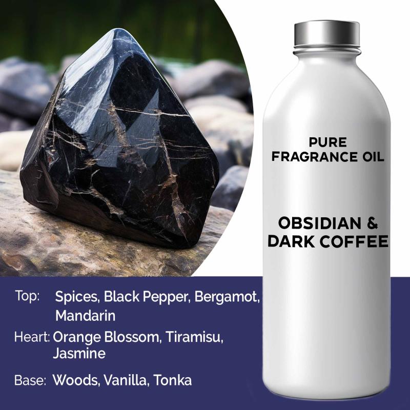 Vonný Olej - Obsidián & Tmavá Káva 500ml