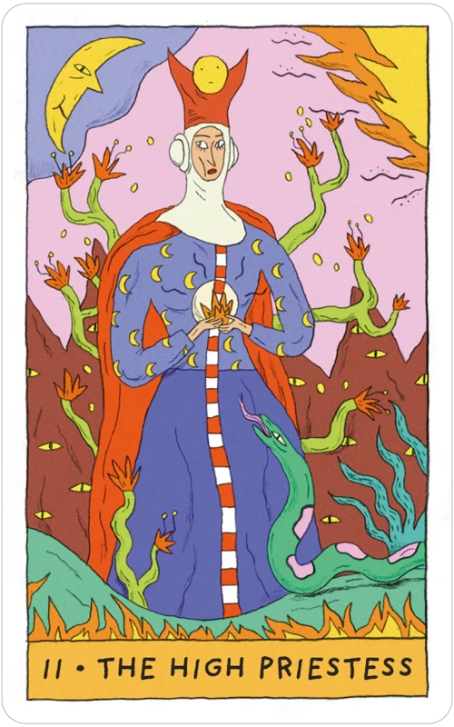 Whimsical Witch Tarot in a Tin, Helene Lespangnard 6