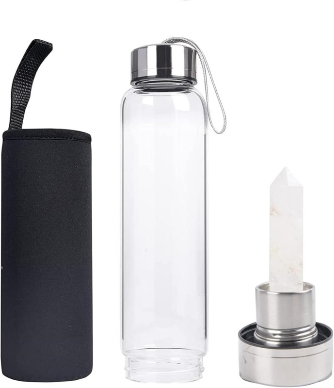 Fľaša sklenená s Krištáľom, 550 ml