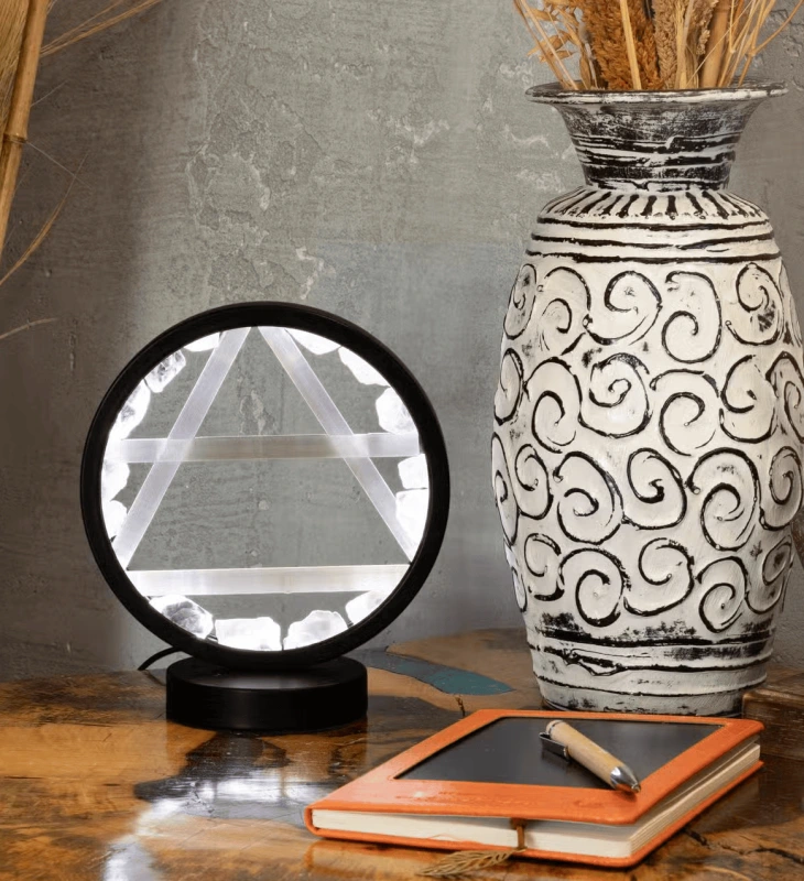 Lampa Drahokamová - Zen Spirit - Krištáľ a Selenit