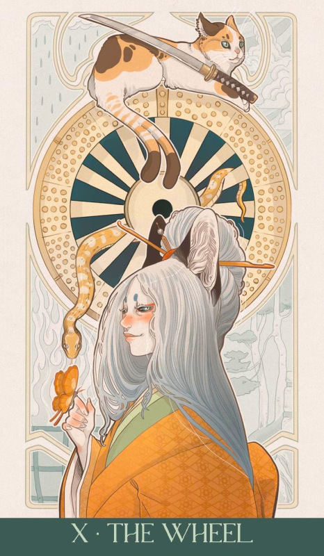 Japanese Art Nouveau Tarot - Debora Mayfair 3