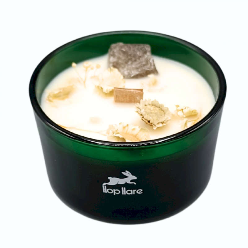 Sviečka Vonná s Kremeňom a Jazmínom s Dreveným knôtom - Lev 1