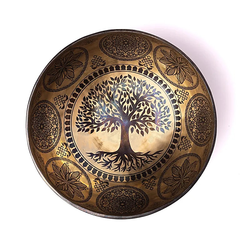 Tibetská Misa Liečivá Gravírovaná Strom Života 24 cm 1