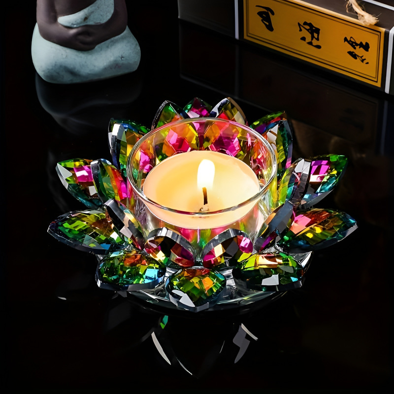 Krištáľový Svietnik Lotos Farebný