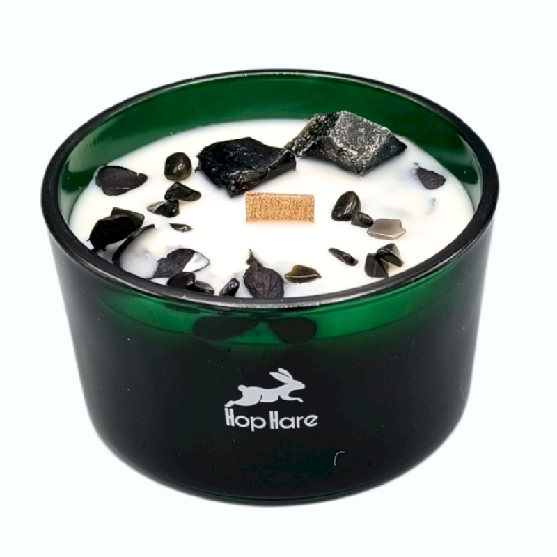 Sviečka Vonná s Obsidiánom a Cédrom s Dreveným knôtom - Kráľ Mečov 1