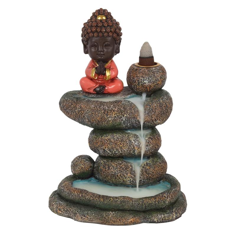 Stojan na Vonné kužele Tečúci dym - Červený Buddha a Skalné jazierko