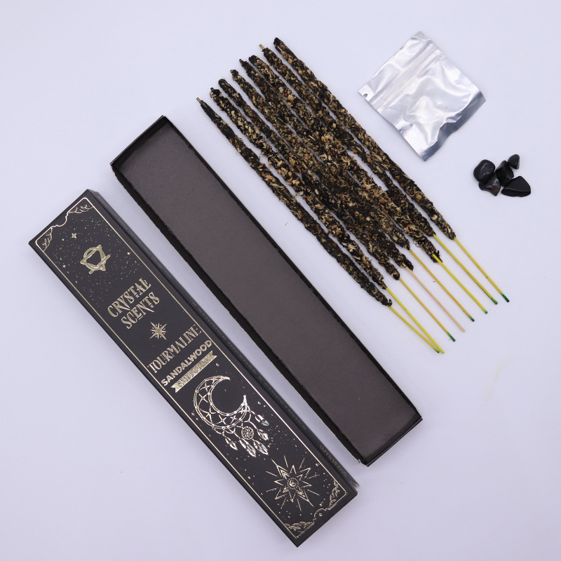 Kryštálové Vonné Tyčinky Santalové Drevo s Turmalínom