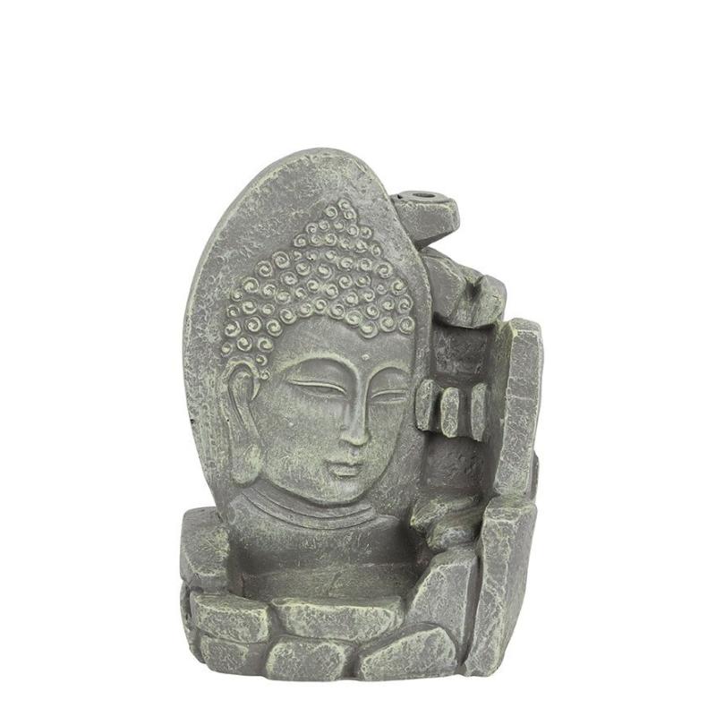 Stojan na vonné kužele Tečúci dym - Buddha, sivý