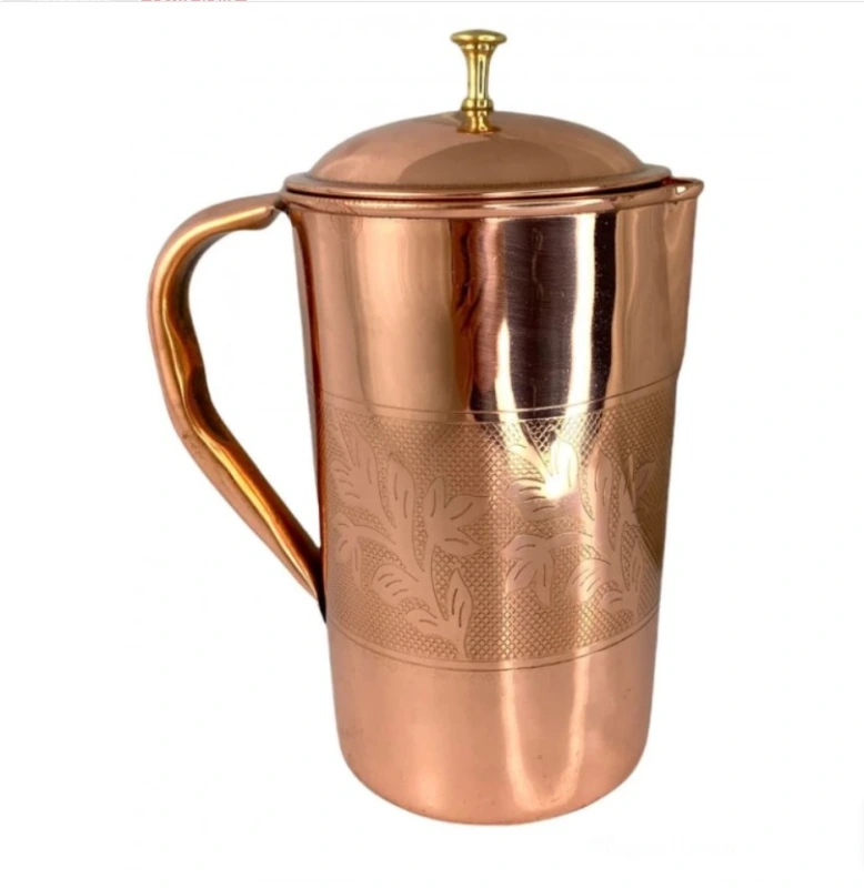 Medený Džbán Relief s Viečkom 1,5 Litrový