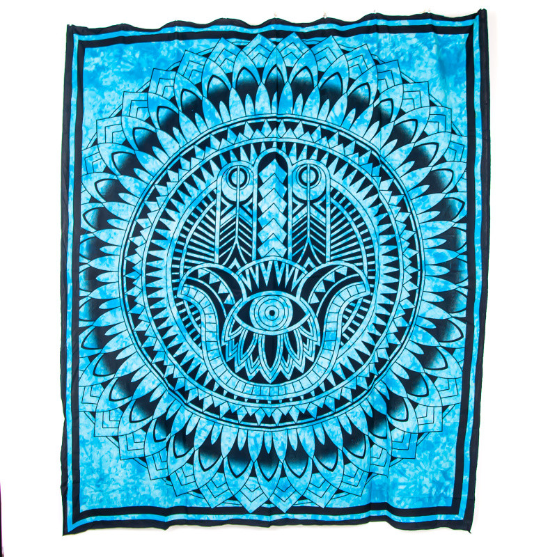 Prikrývka/Tapiséria Hamsa Modrá
