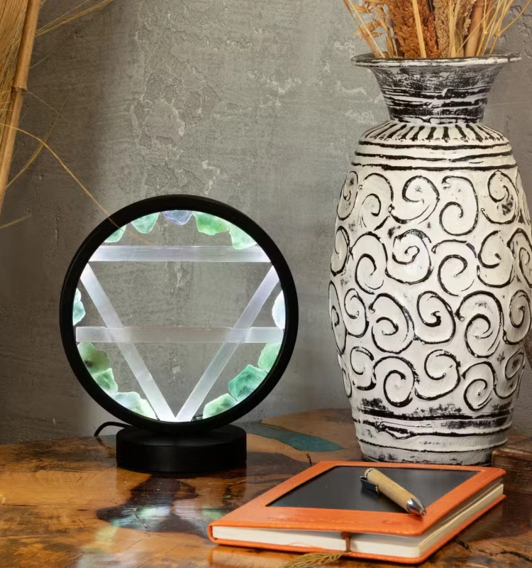 Lampa Drahokamová - Zen Spirit - Aventurín a Selenit