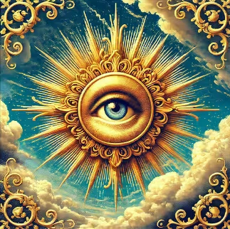 Obrus, plátno na veštenie Oko