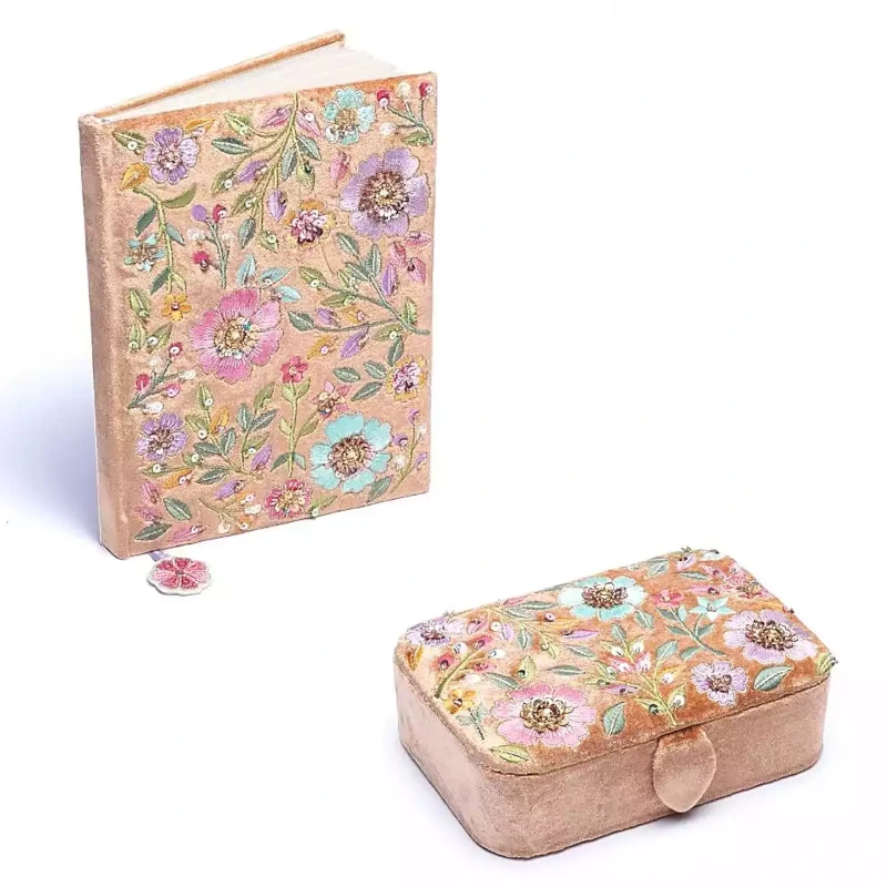 Zápisník Zamatový Romantika so Šperkovnicou Romantika - Darčeková Sada