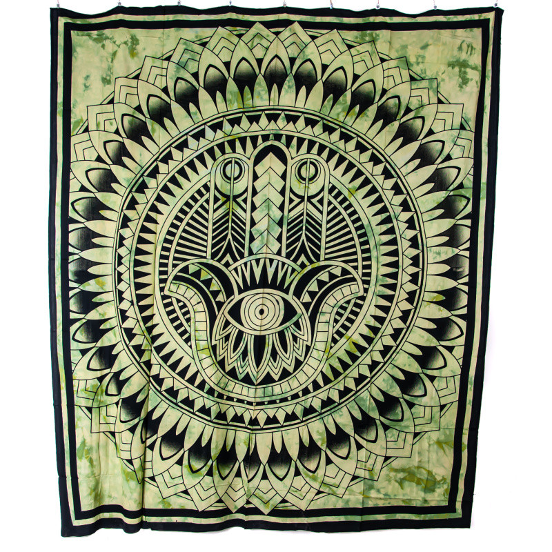Prikrývka/Tapiséria Hamsa Zelená