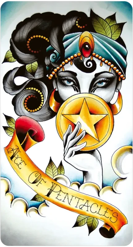 Eight Coins Tattoo Tarot Borderless Miniature Edition 5
