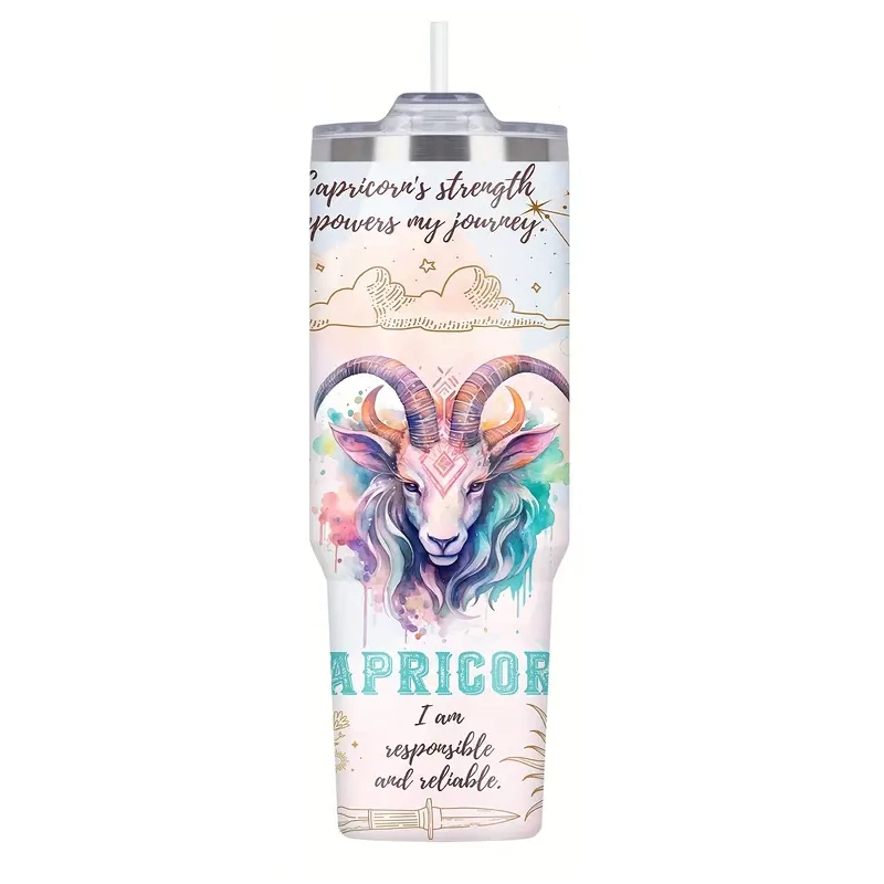 Fľaša Uzatvárateľná s Uchom a Slamkou 1200 ml - Znamenie Kozorožec 1