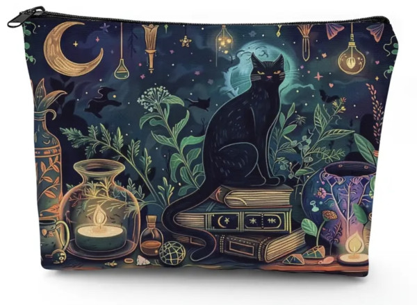 Taštička na zips Black Cat 22 x 14 cm
