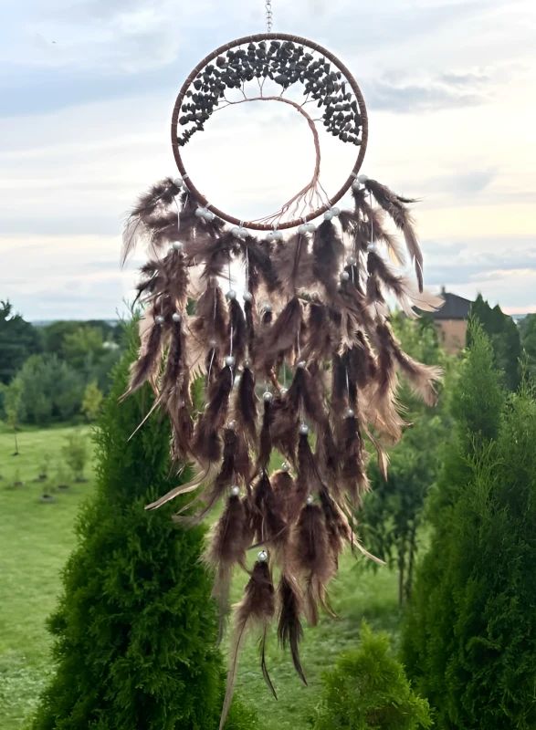 Lapač Snov Strom Života Tigrie Oko 60 cm
