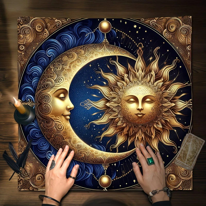 Obrus, plátno na veštenie Slnko a Mesiac 1