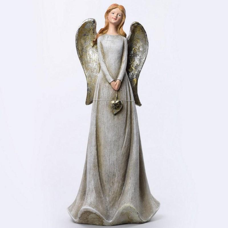 Anjel so Zlatými krídlami so Srdiečkom 50.5 cm