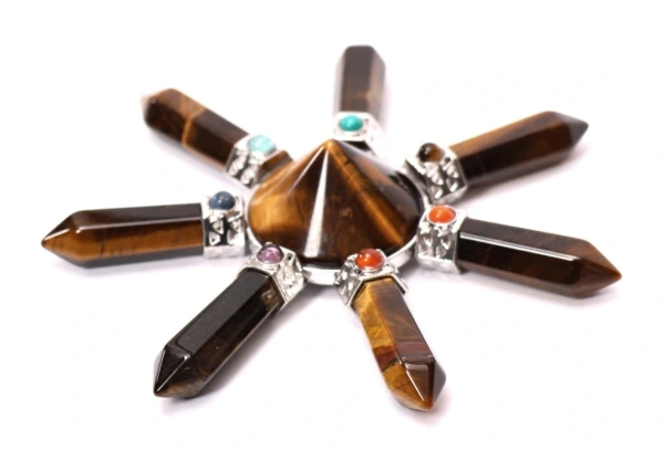 Generátor Energie s Pyramídou a 7 Špicami - Tigrie Oko