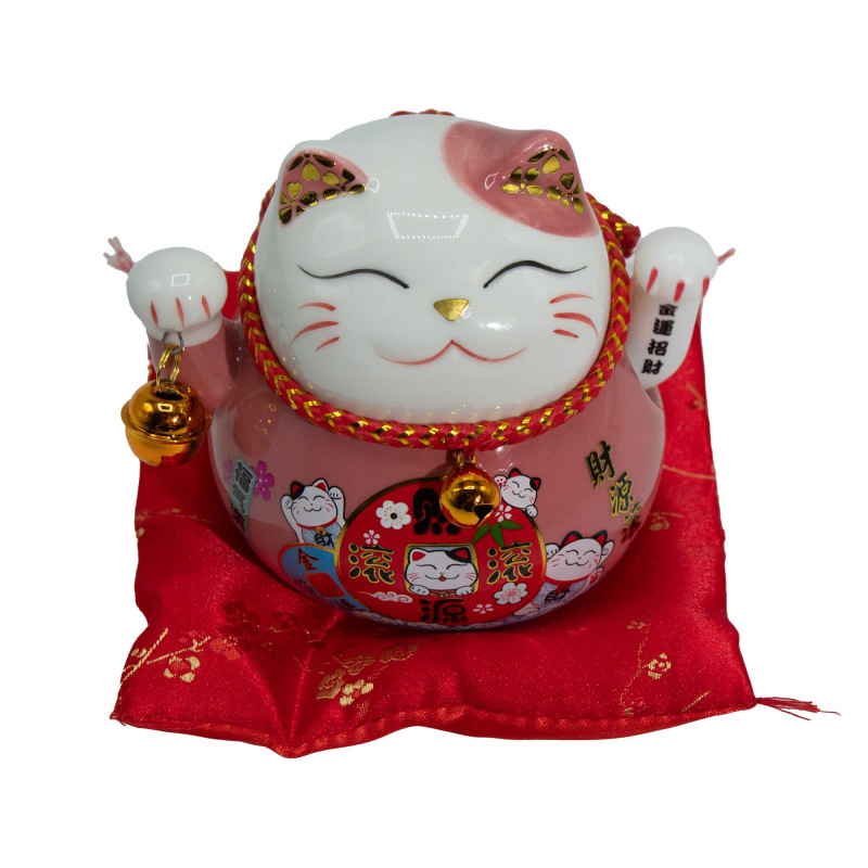 Maneki Neko Mávajúca Mačka Pokladnička Ružová 1
