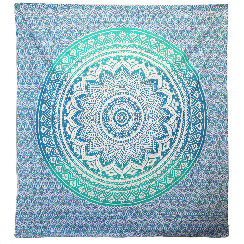 Tapiséria/Plážová Plachta Mandala zelená