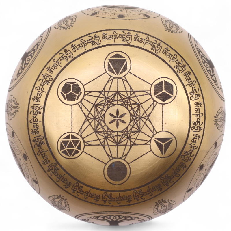 Tibetské Liečivé Misy Buddha, Strom Života, Kvet Života, Lotos Súprava 4 ks 5