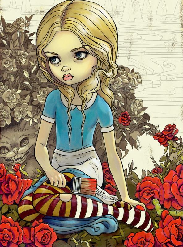 Coloring Book Alice in Wonderland, Jasmine Becket-Griffith 3