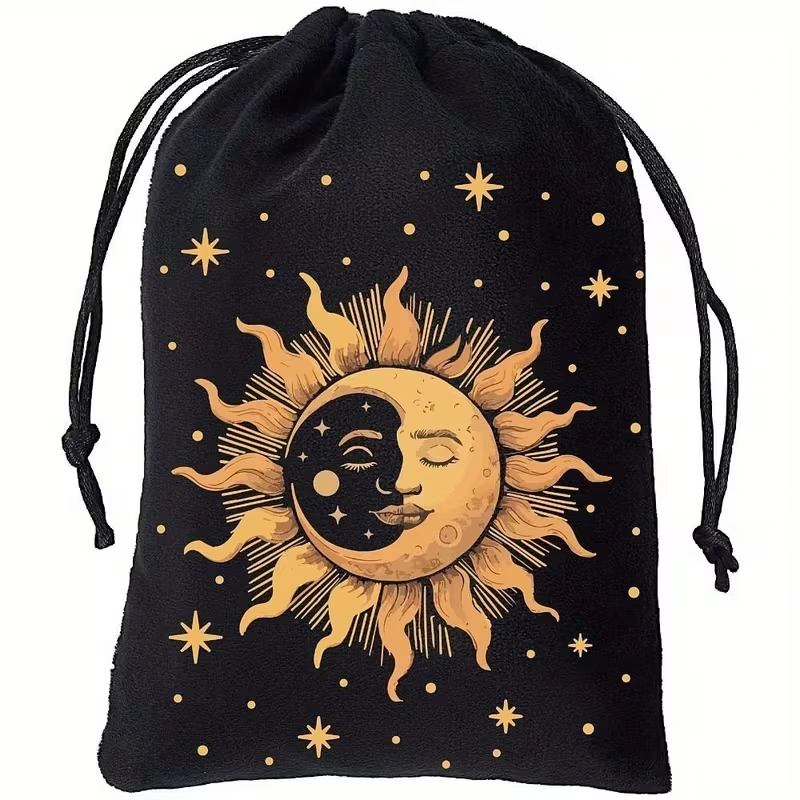 Vrecko na karty/tarot Slnko a Mesiac 13 x 18cm