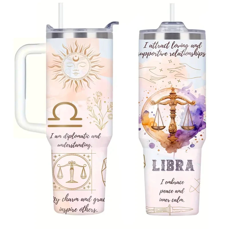 Fľaša Uzatvárateľná s Uchom a Slamkou 1200 ml - Znamenie Váhy
