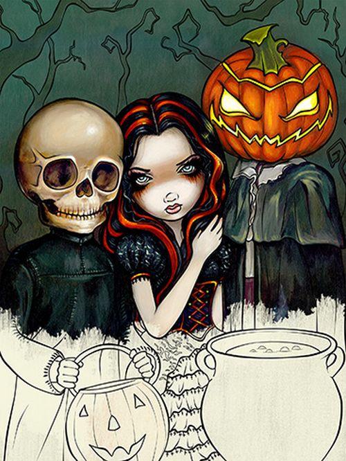 Coloring Book Jasmine Becket-Griffith Halloween 2