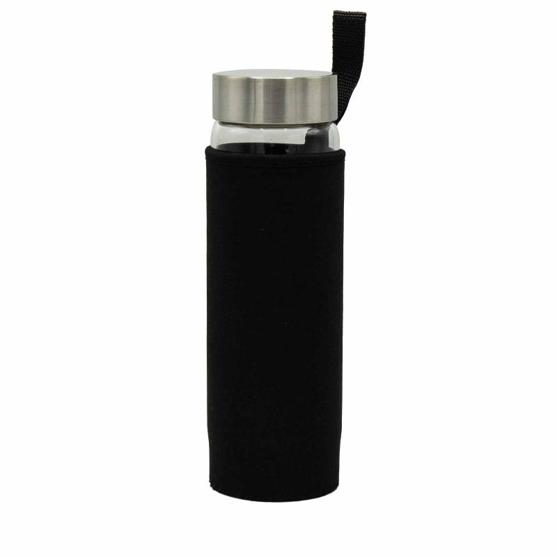 Sklenená fľaša Crystal Infused na vodu s Kúskami Červený Jaspis, 500ml