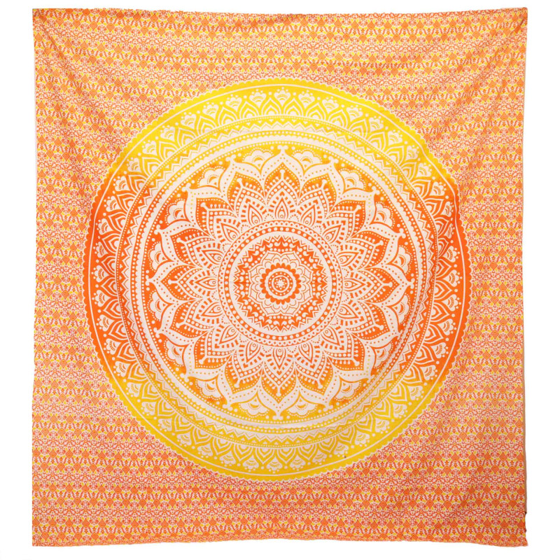 Tapiséria/Plážová Plachta Mandala oranžová