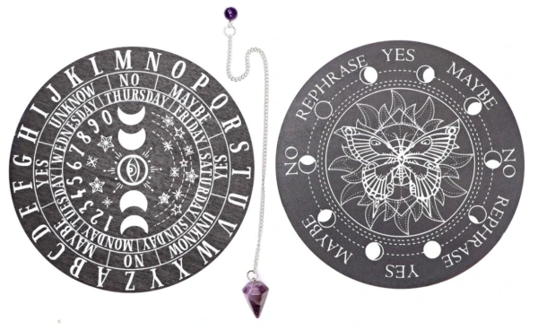 Kyvadlo Ametyst s 2 Podložkami na Veštenie