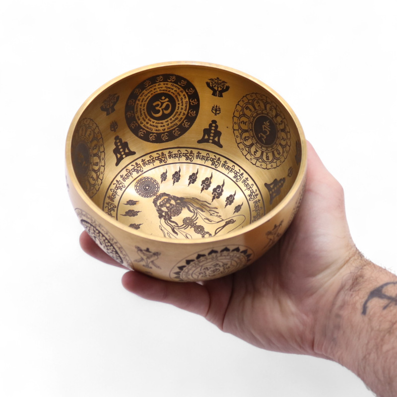 Tibetské Liečivé Misy Jogín, Óm, Čakry, Mandala Súprava 4 ks 1