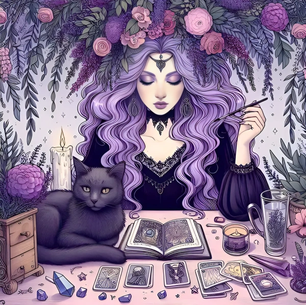 Obrus na Veštenie a Taška Čarodejnica - Darčeková sada 1