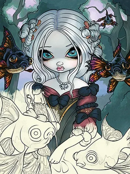 Coloring Book Mermaids, Jasmine Becket-Griffith 3