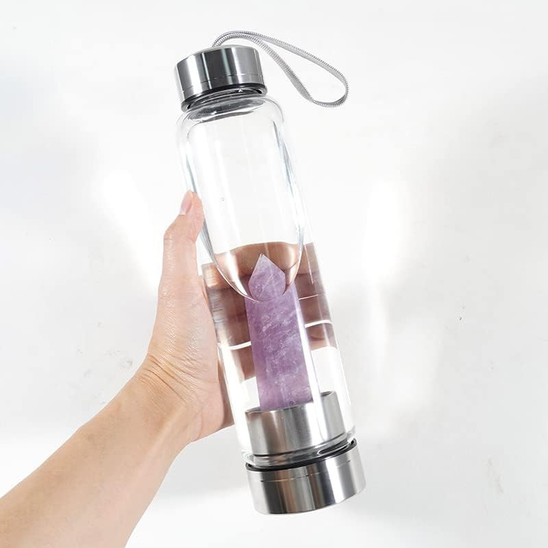 Fľaša sklenená s Ametystom, 550 ml 1