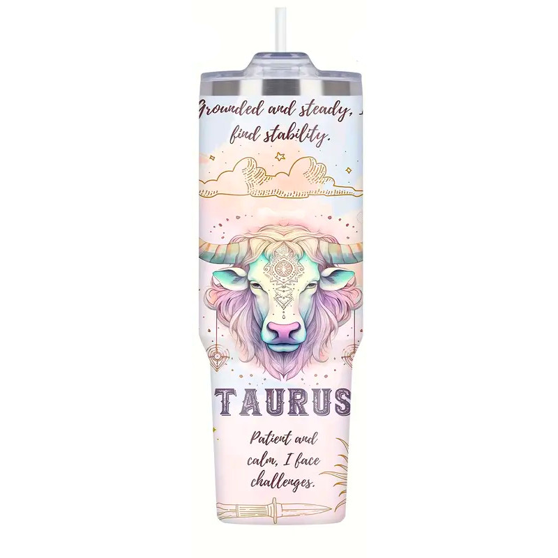 Fľaša Uzatvárateľná s Uchom a Slamkou 1200 ml - Znamenie Býk 1