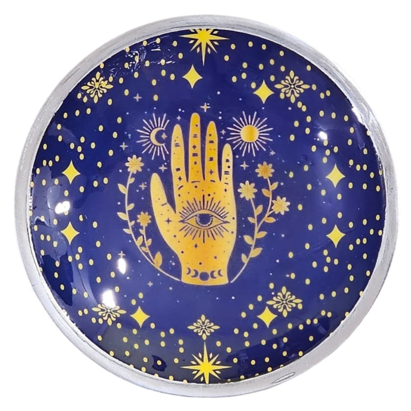 Rituálny Smaltovaný Tanier 16 cm - Hamsa