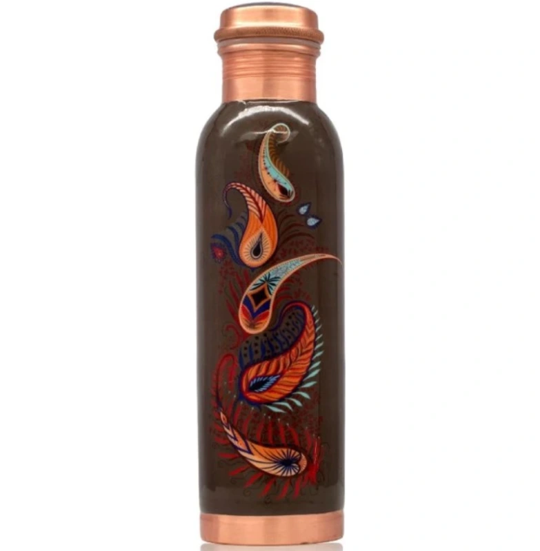 Medená fľaša na vodu Ajurvéda Ornament 950 ml