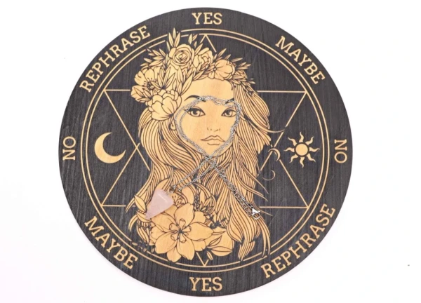 Kyvadlo Ruženín s Podložkou na Veštenie Goddess Flower
